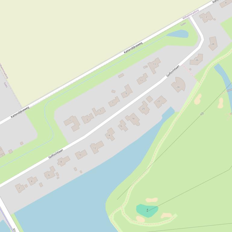 Kaart van de Golfzichtlaan.