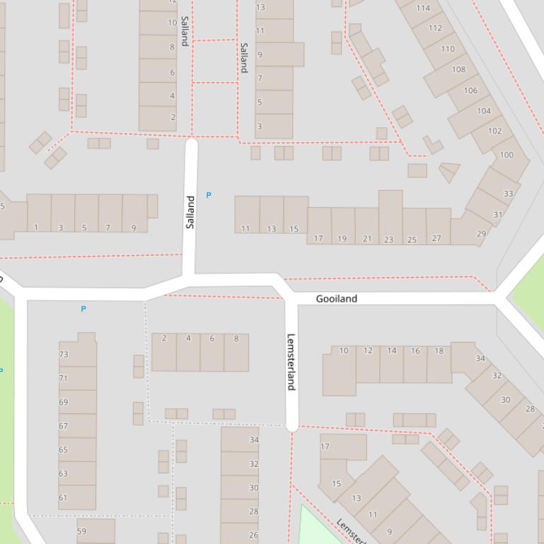 Kaart van  Gooiland.