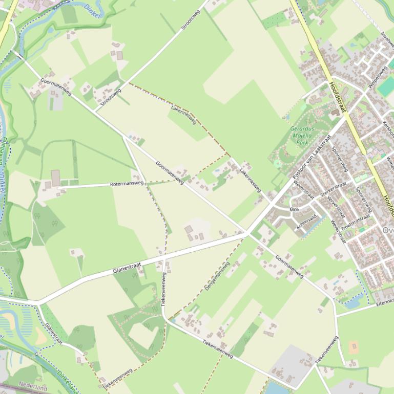 Kaart van de Goormatenweg.