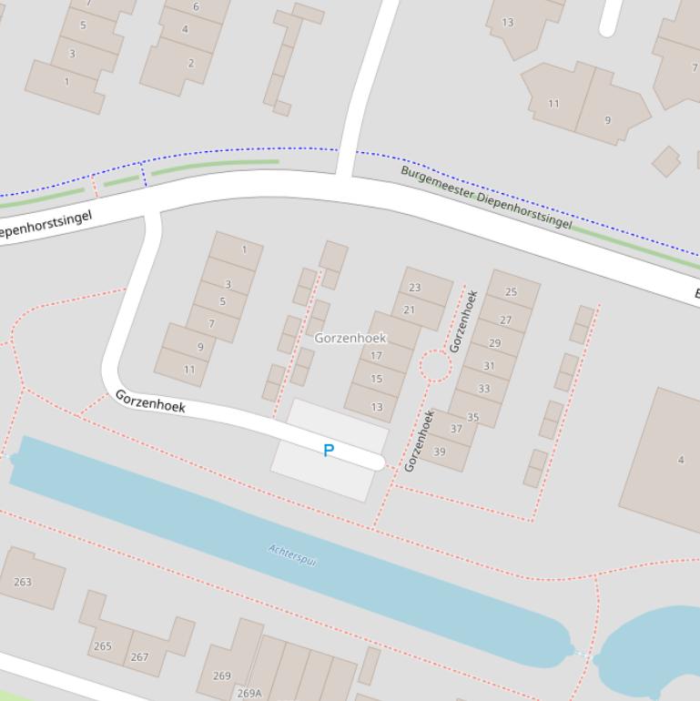 Kaart van  Gorzenhoek.