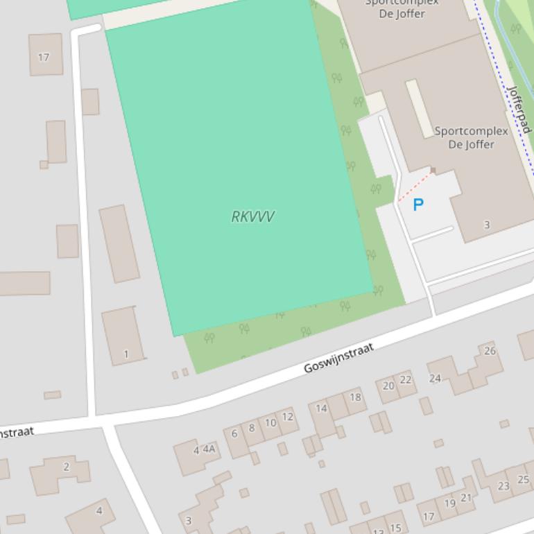 Kaart van de Goswijnstraat.