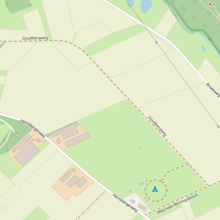 Kaart van de Goudbergweg.