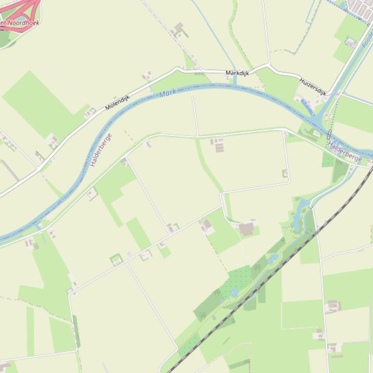 Kaart van de Goudbloemsedijk.