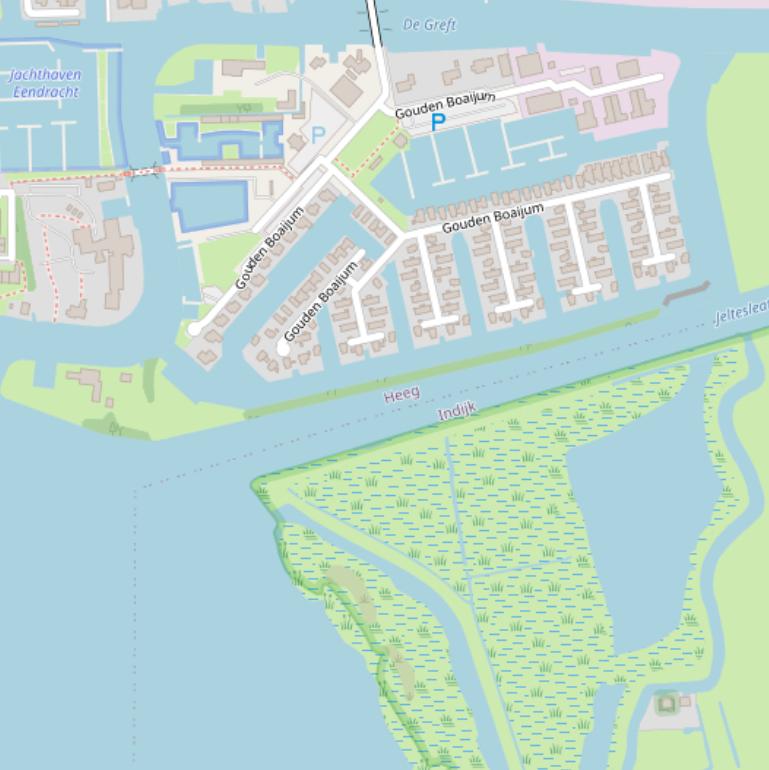 Kaart van  Gouden Boaijum.