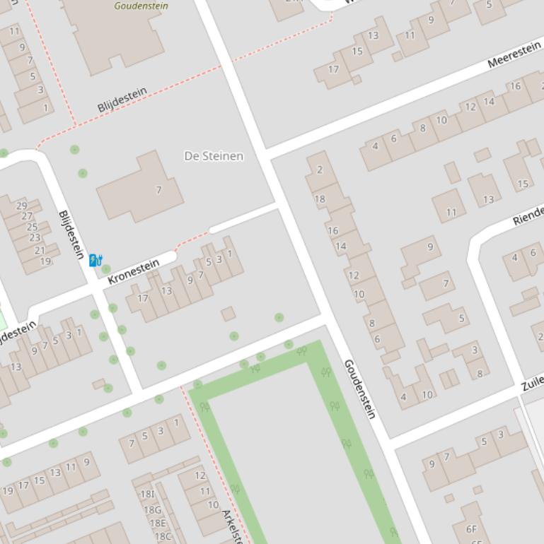 Kaart van  Goudenstein.