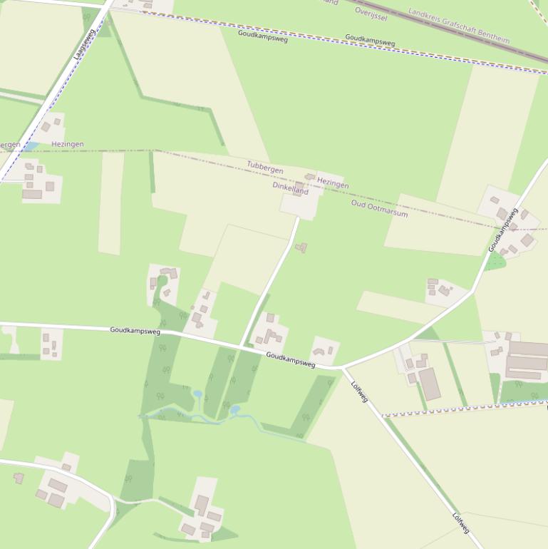 Kaart van de Goudkampsweg.