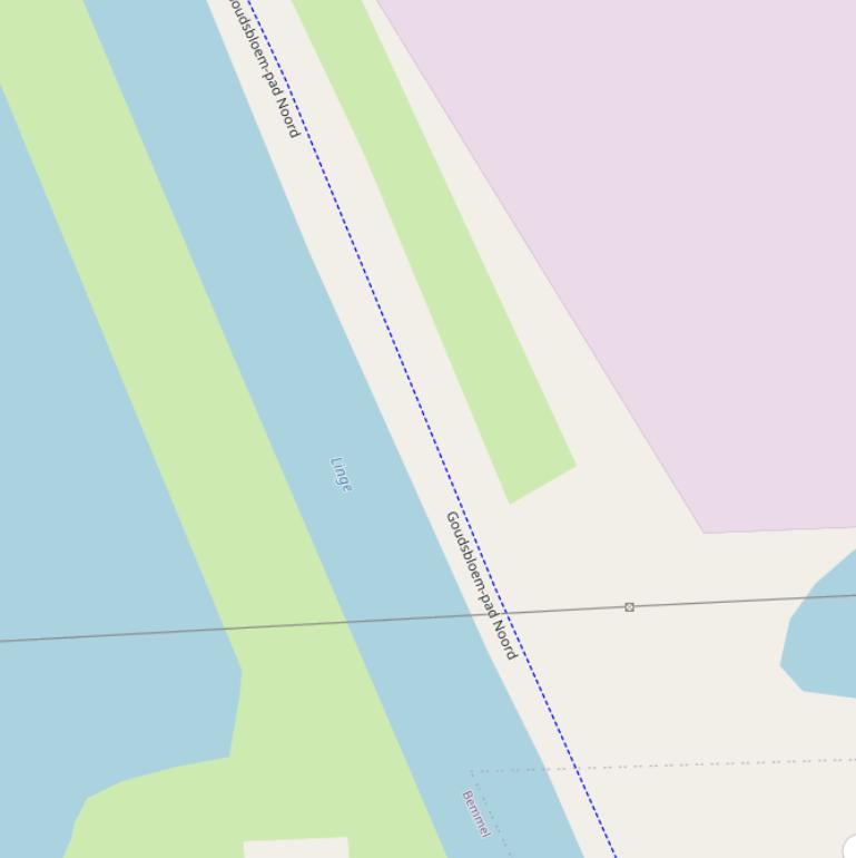 Kaart van  Goudsbloem-pad Noord.