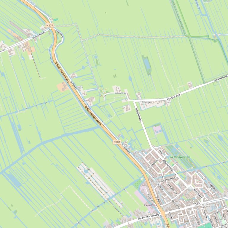 Kaart van de Goudseweg.