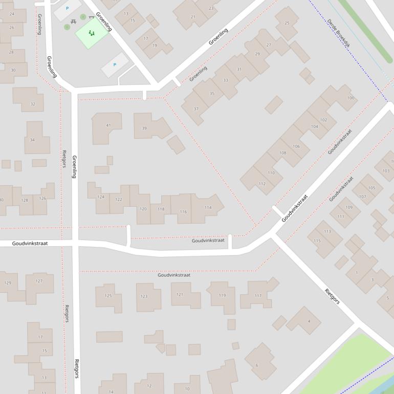 Kaart van de Goudvinkstraat.