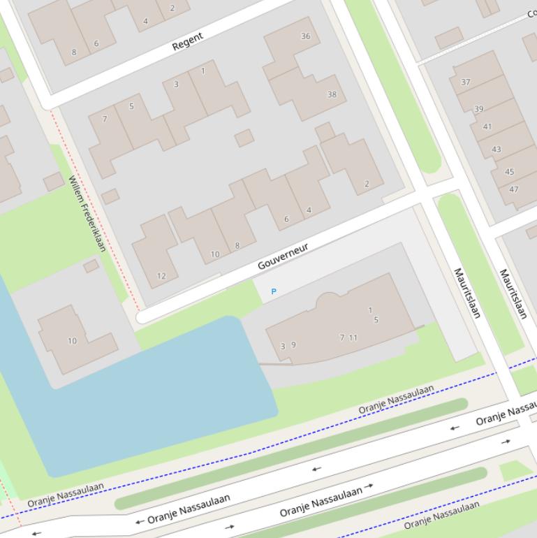 Kaart van  Gouverneur.