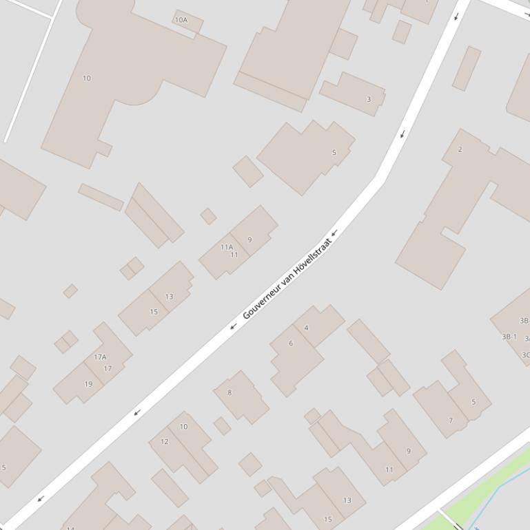 Kaart van de Gouverneur van Hövellstraat.