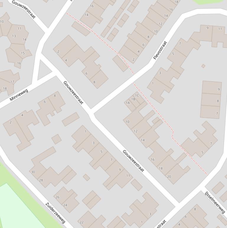 Kaart van de Gouwzeestraat.