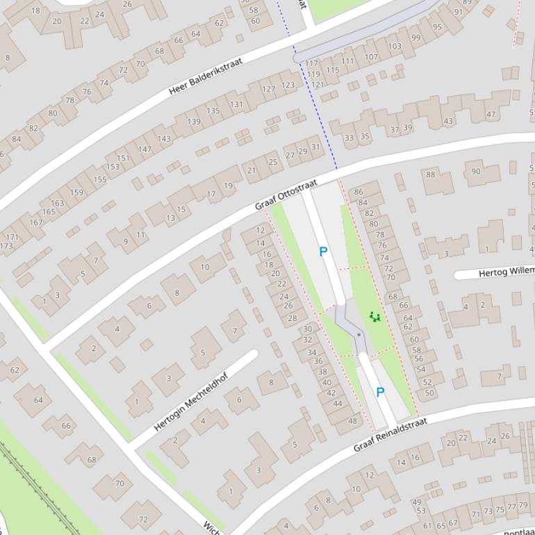 Kaart van de Graaf Ottostraat.