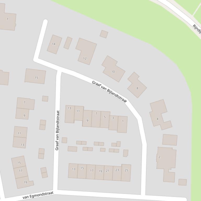 Kaart van de Graaf van Bijlandtstraat.