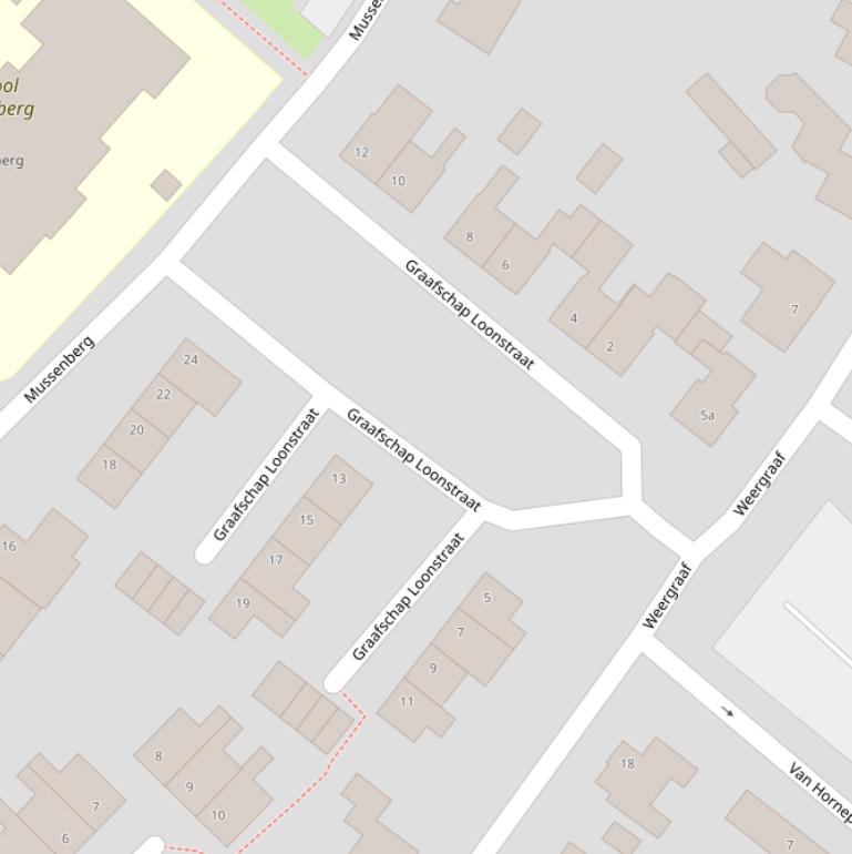 Kaart van de Graafschap Loonstraat.