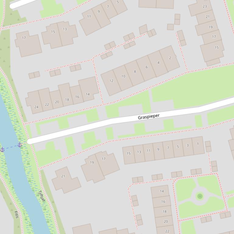 Kaart van  Graspieper.