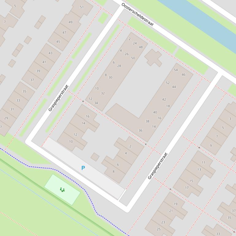 Kaart van de Graspieperstraat.