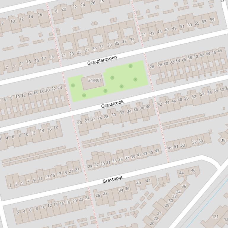 Kaart van  Grasstrook.