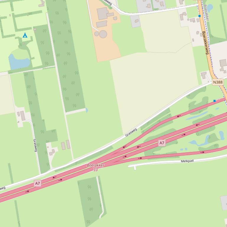 Kaart van de Grasweg.