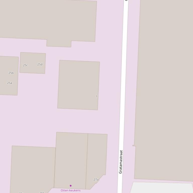 Kaart van de Gratamastraat.