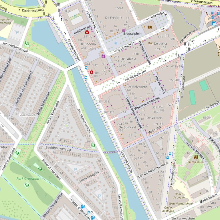 Kaart van de Grauwaartsingel.