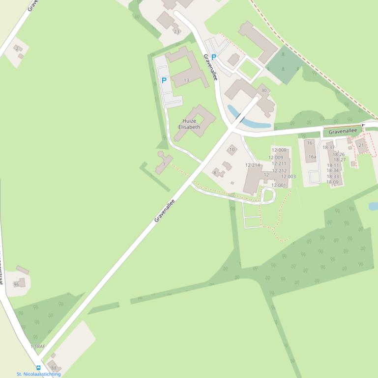 Kaart van  Gravenallee.