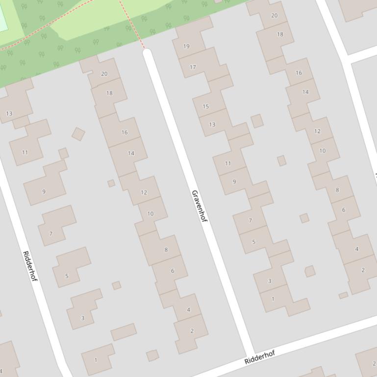 Kaart van de Gravenhof.