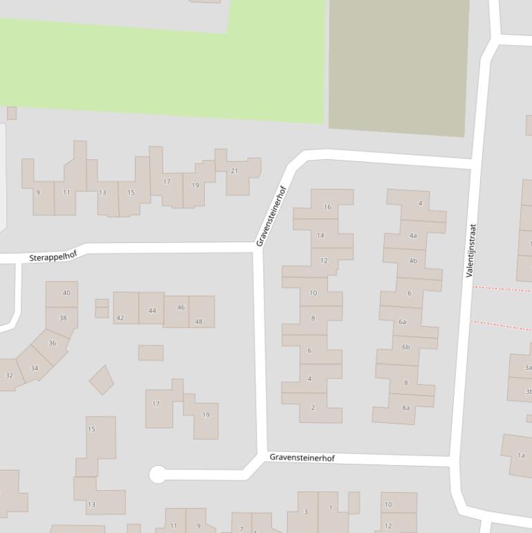 Kaart van de Gravensteinerhof.