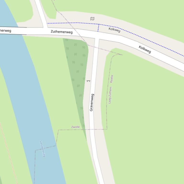 Kaart van de Gravenweg.