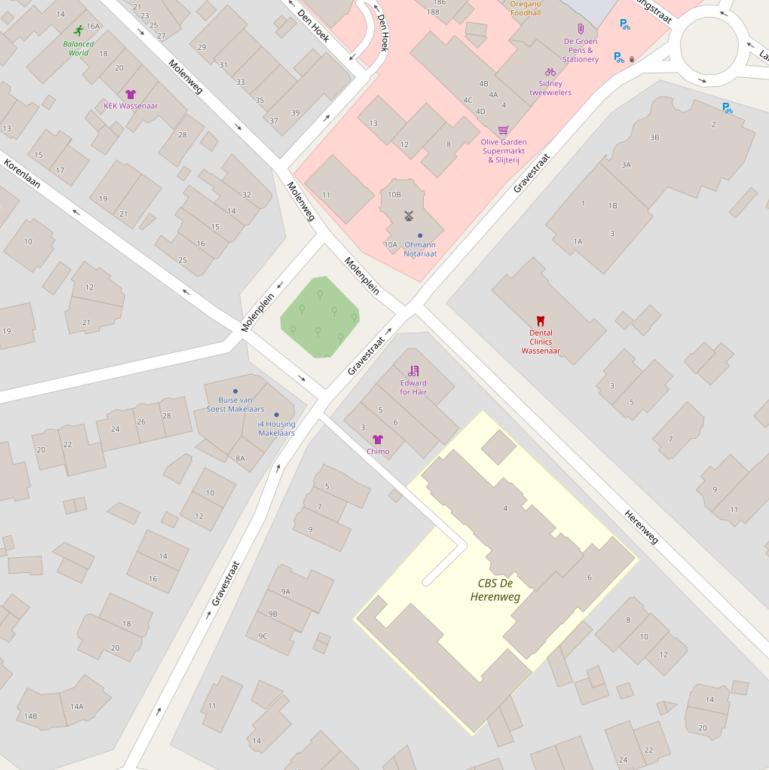 Kaart van de Gravestraat.