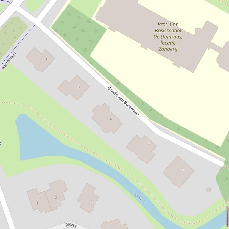 Kaart van de Gravin van Burenlaan.