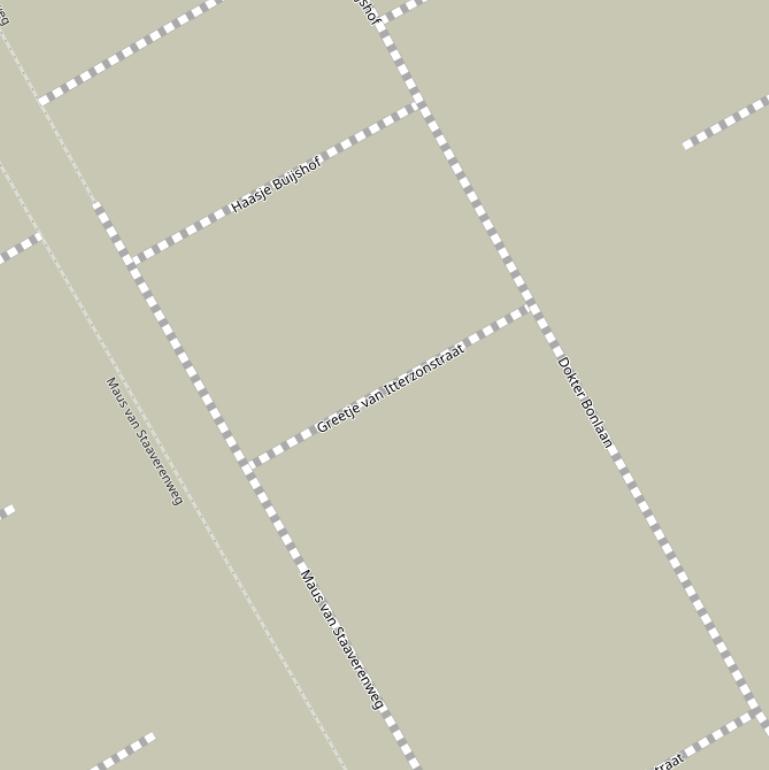 Kaart van de Greetje van Itterzonstraat.