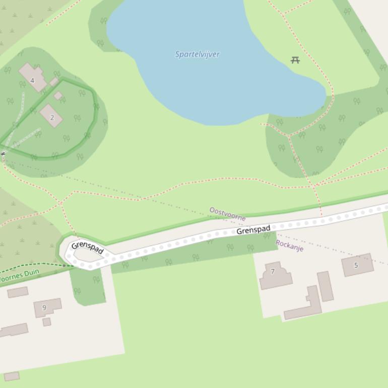 Kaart van het Grenspad.