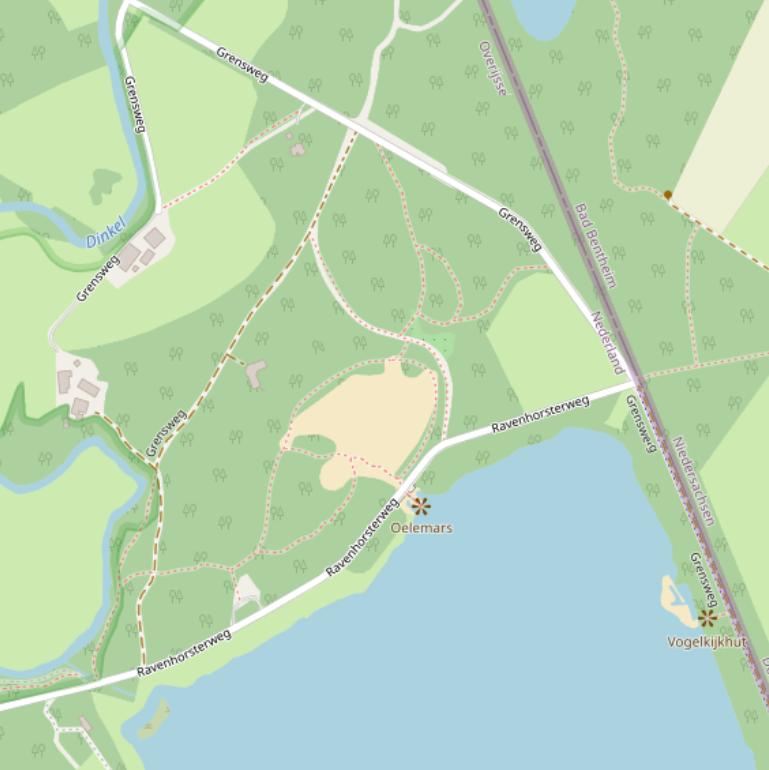 Kaart van de Grensweg.