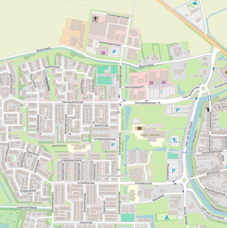 Kaart van de Grevelingenstraat.