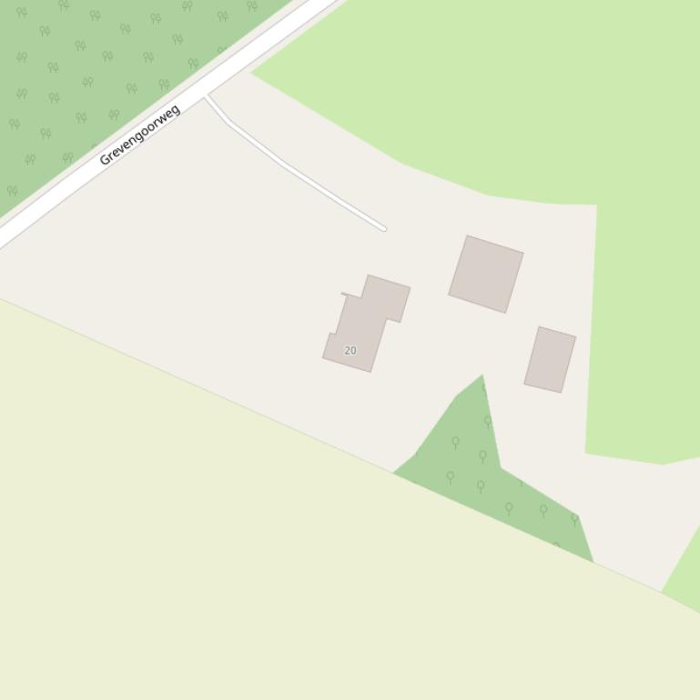 Kaart van de Grevengoorweg.