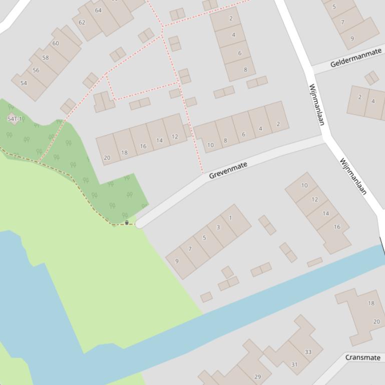 Kaart van  Grevenmate.