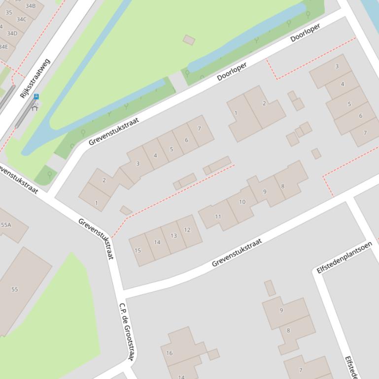 Kaart van de Grevenstukstraat.