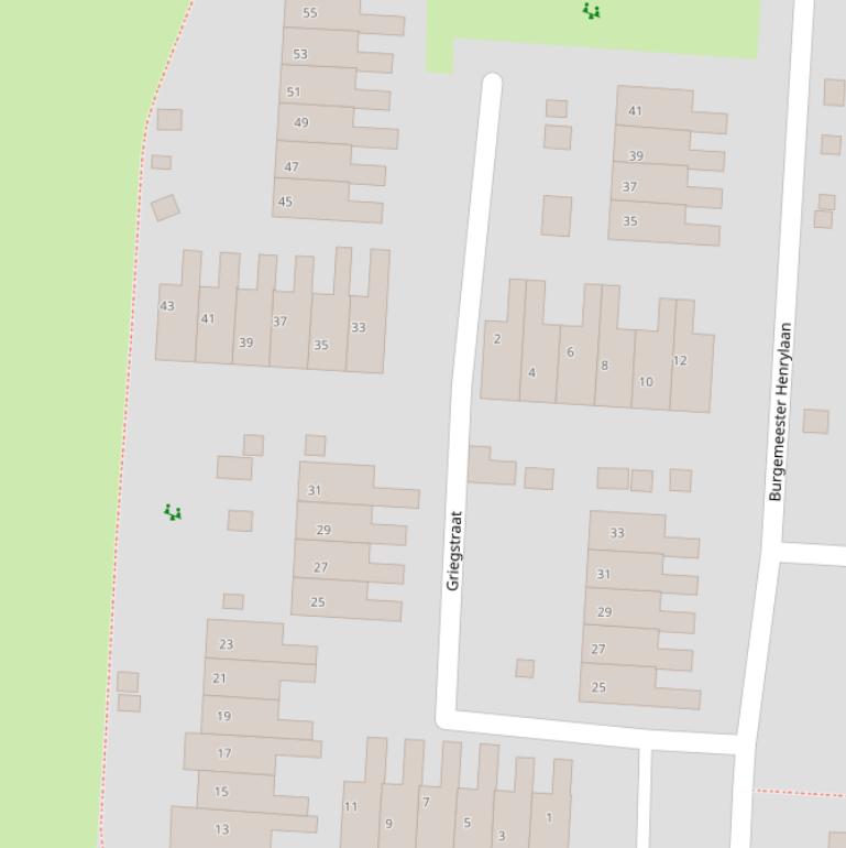 Kaart van de Griegstraat.