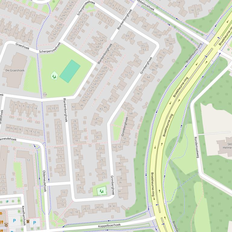 Kaart van  Grimberghoek.