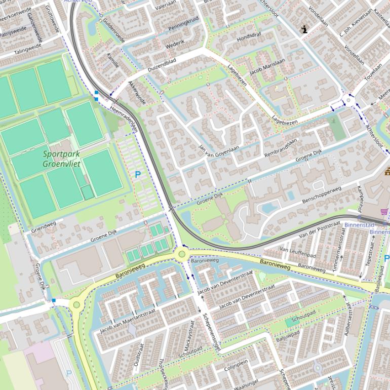 Kaart van  Groene Dijk.