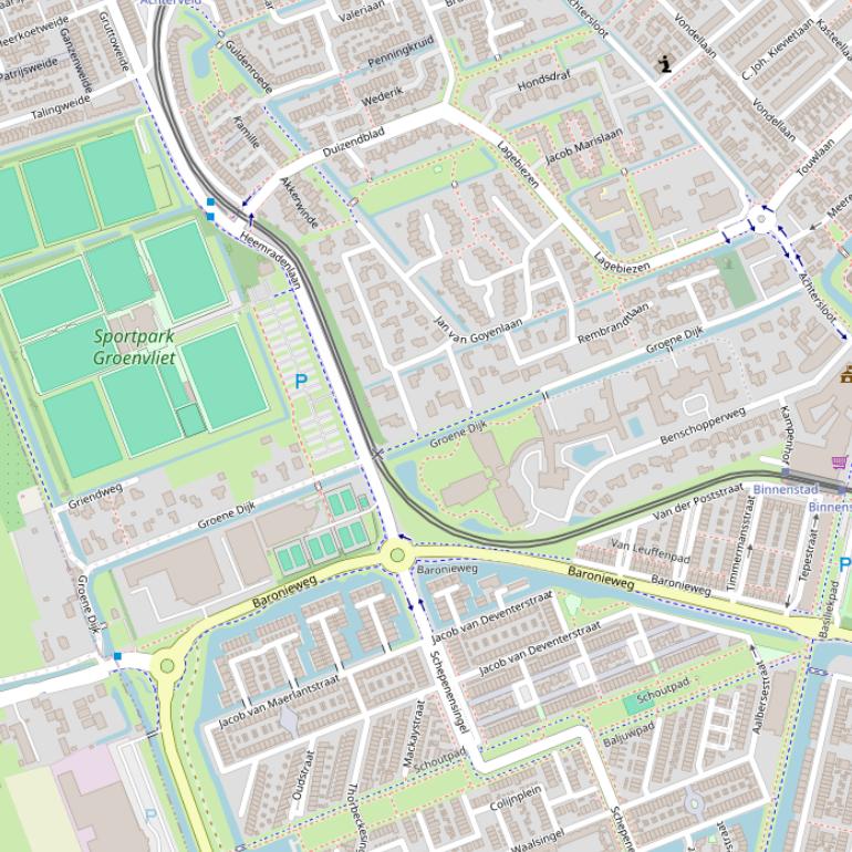 Kaart van  Groene Dijk.