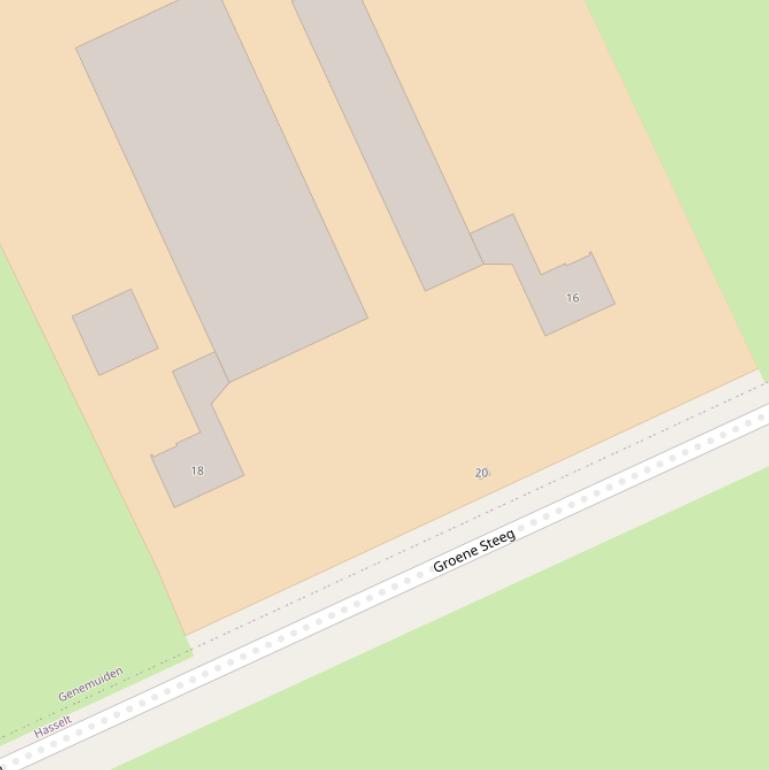 Kaart van  Groene Steeg.