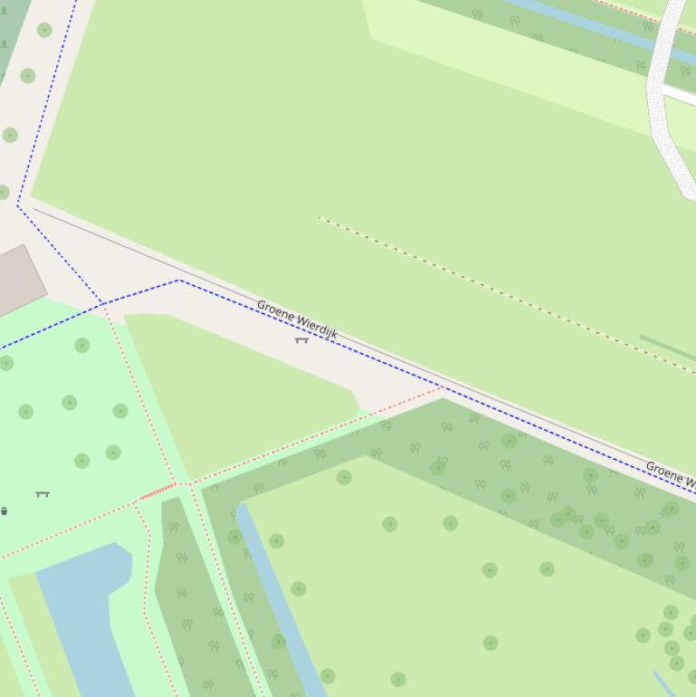 Kaart van de Groene Wierdijk.