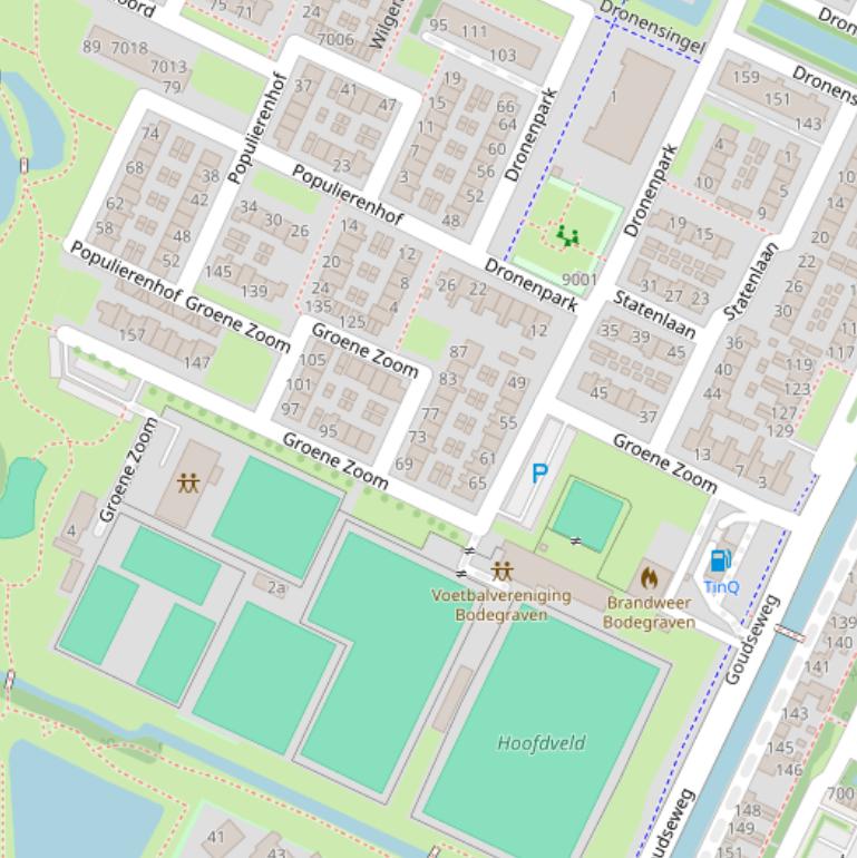 Kaart van  Groene Zoom.