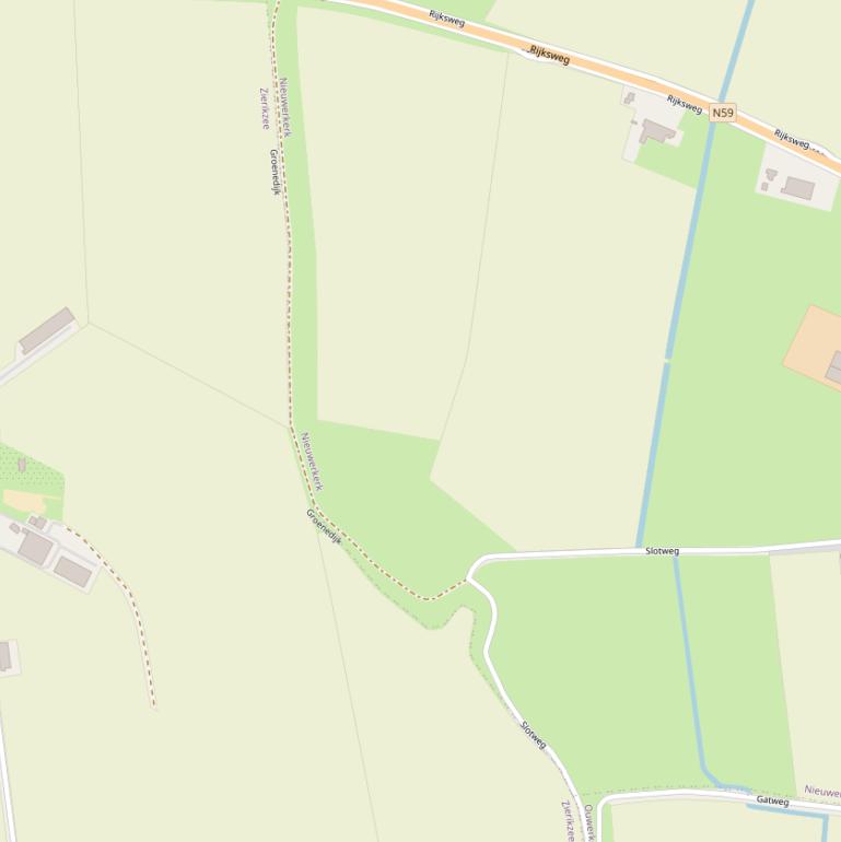 Kaart van de Groenedijk.