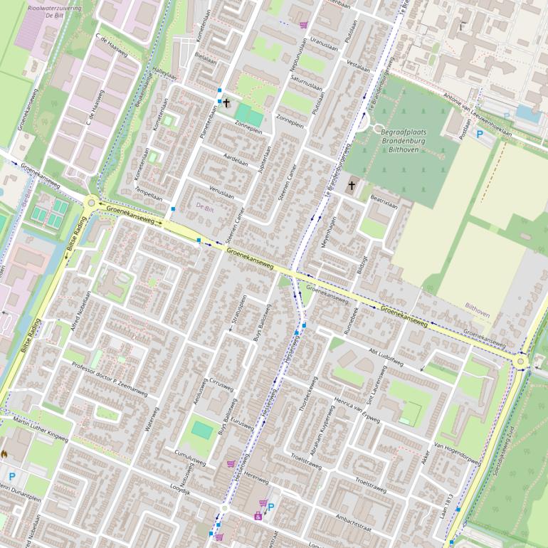 Kaart van de Groenekanseweg.