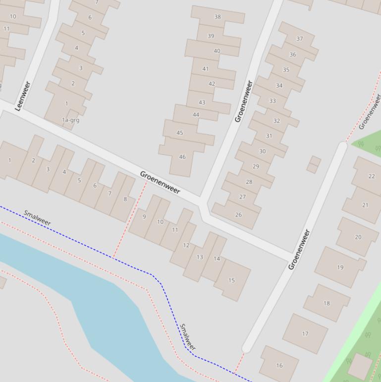 Kaart van  Groenenweer.