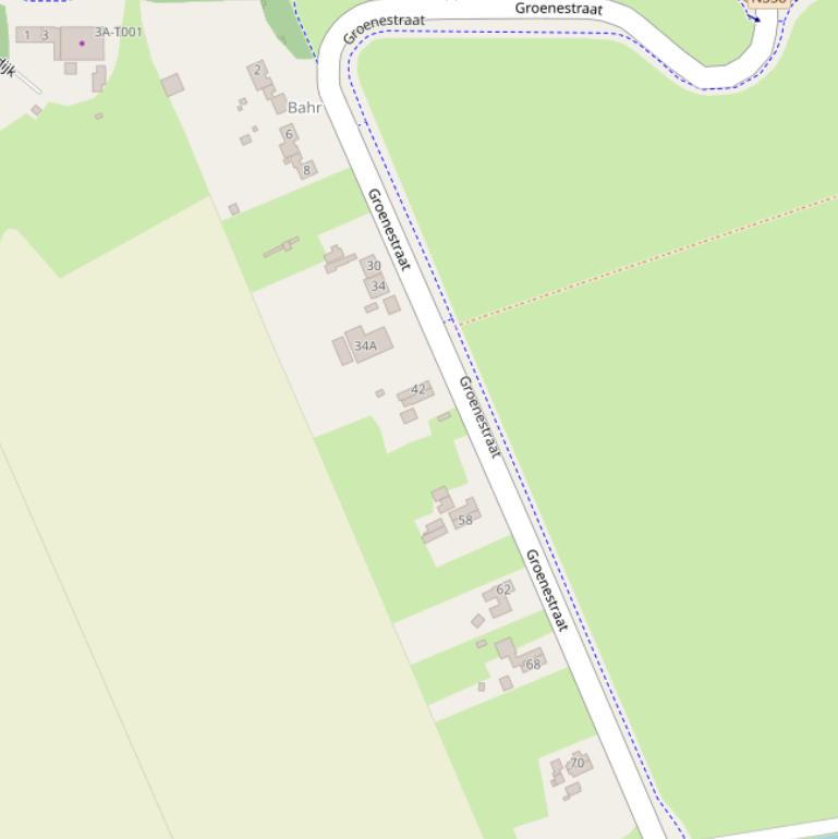 Kaart van de Groenestraat.