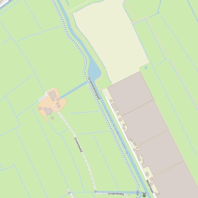 Kaart van het Groeneveldsepad.